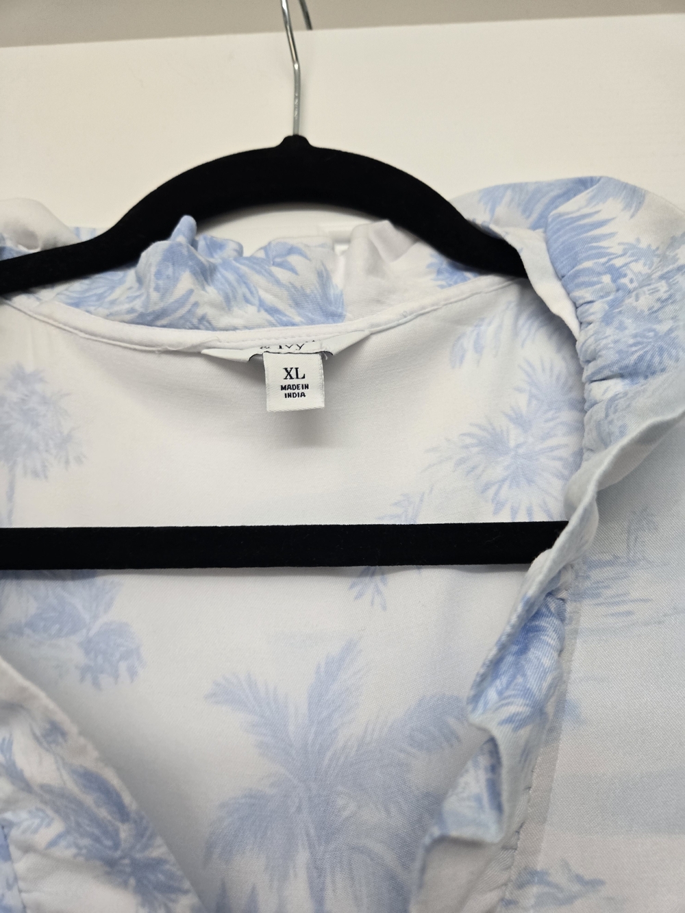 Crown & Ivy Blue And White Print Maxi Dress - Picture 2 of 3